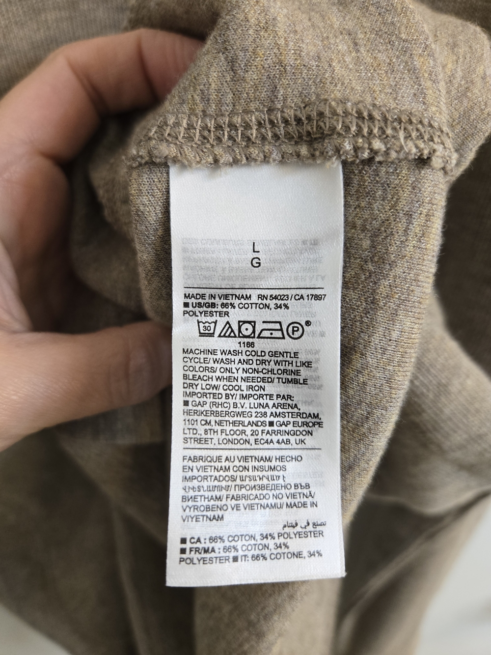Banana Republic Men's Crewneck Sweater - Taupe Heather, Size L, NWT - Picture 13 of 14